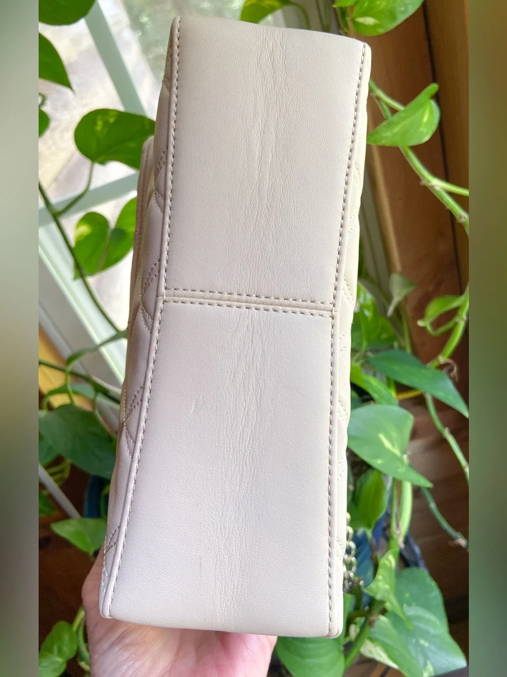 Kate Spade Natalia Medium Flap Quilted Leather Shoulder Bag Parchment-Clean Girl